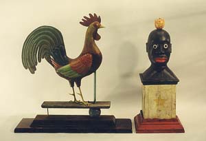 Rooster and Carnival Head